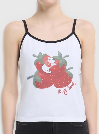 Disney Winnie The Pooh Strawberry Berry Sweet Womens Cami