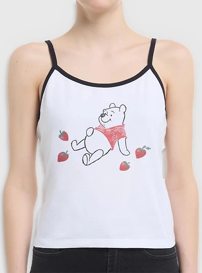 Disney Winnie The Pooh Belly Berry Womens Cami