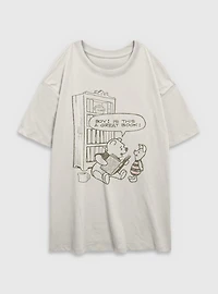 Disney Winnie The Pooh Great Book Womens Oversized T-Shirt