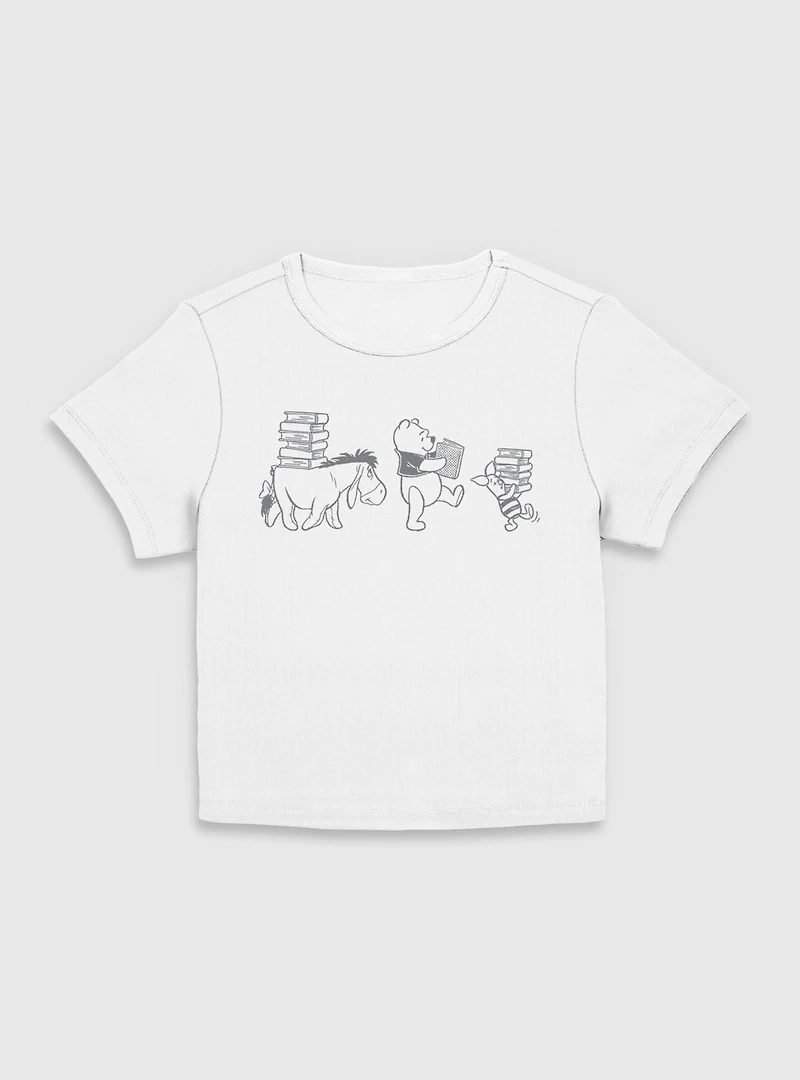 Disney Winnie The Pooh Carrying Books Women Baby T-Shirt