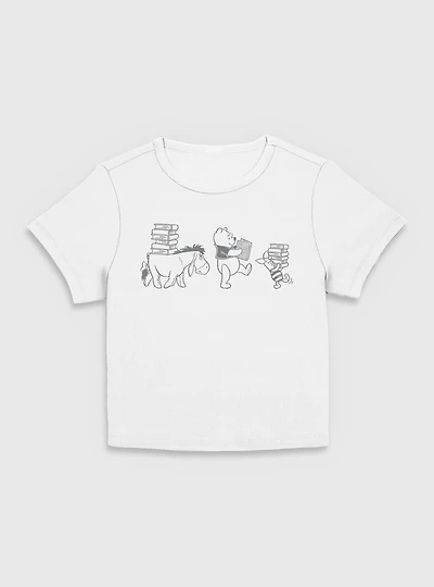 Disney Winnie The Pooh Carrying Books Women Baby T-Shirt