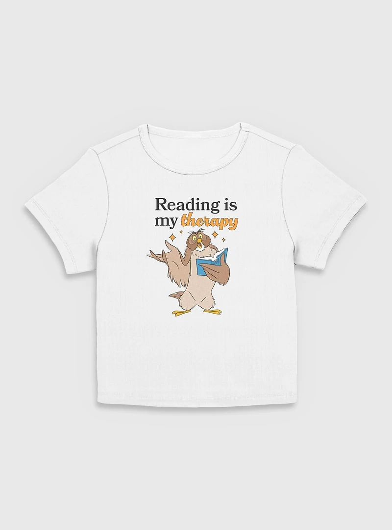 Disney Winnie The Pooh Reading Is My Therapy Women Baby T-Shirt