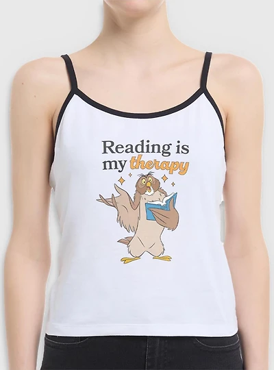 Disney Winnie The Pooh Reading Is My Therapy Womens Cami