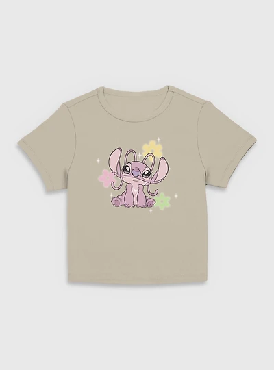 Disney Lilo & Stitch Angel Flowers Women Baby T-Shirt