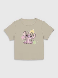 Disney Lilo & Stitch Angel Flowers Women Baby T-Shirt