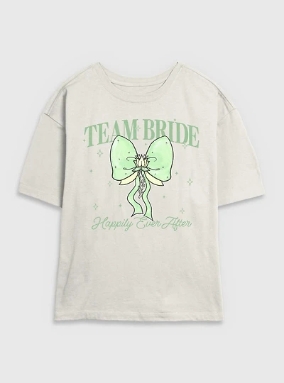 Disney The Princess And Frog Team Bride Happily Ever After  Womens Skimmer T-Shirt
