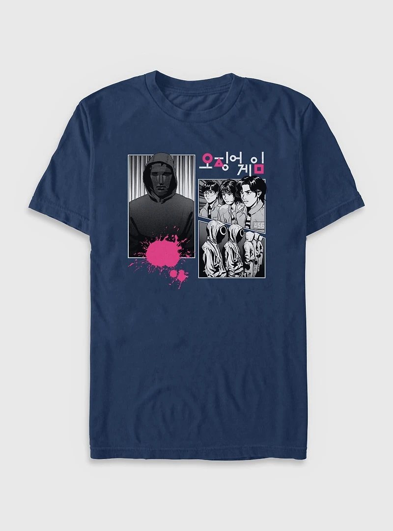 Squid Game Manga Panel Garment Dye T-Shirt