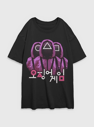 Squid Game Guards Womens Oversized T-Shirt