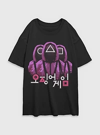 Squid Game Guards Womens Oversized T-Shirt