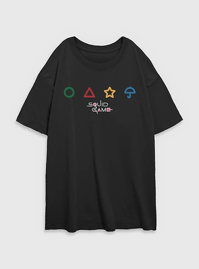 Squid Game Umbrella Womens Oversized T-Shirt