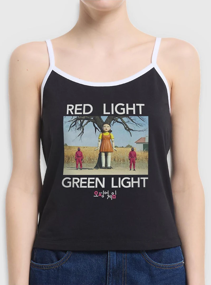 Squid Game Red Light Green Womens Cami