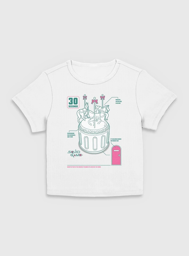 Squid Game Round And Carousel Womens Baby T-Shirt