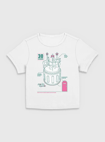 Squid Game Round And Carousel Womens Baby T-Shirt