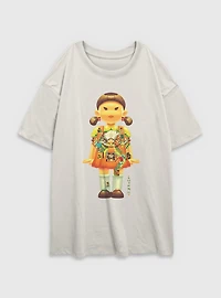 Squid Game Big Doll Womens Oversized T-Shirt