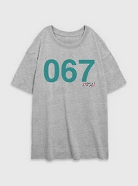 Squid Game Costume 067 Womens Oversized T-Shirt