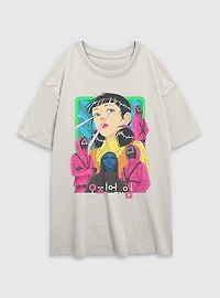 Squid Game Graphic Seoyoung Womens Oversized T-Shirt