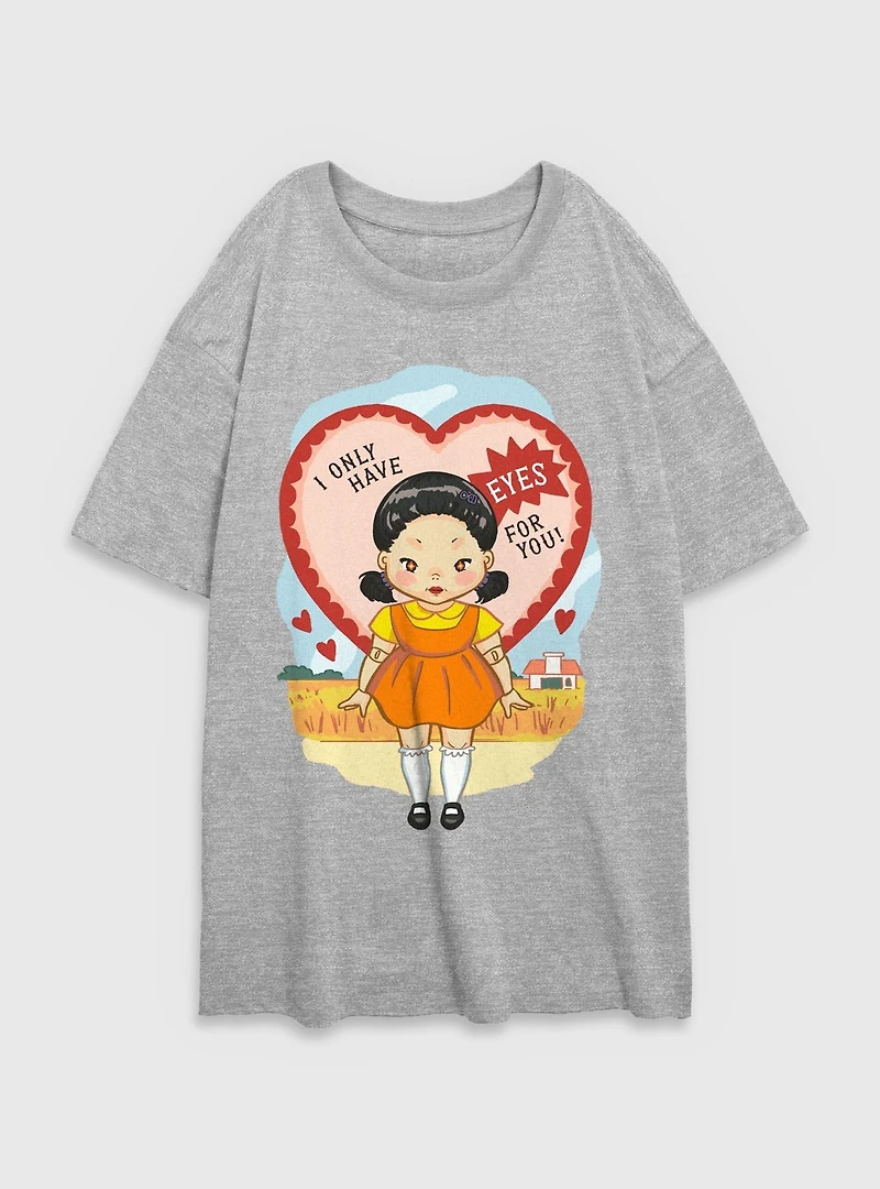 Squid Game Eyes For You Womens Oversized T-Shirt