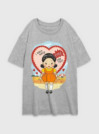 Squid Game Eyes For You Womens Oversized T-Shirt
