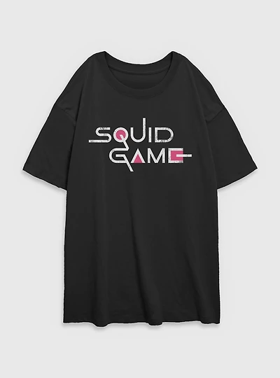 Squid Game English Title Womens Oversized T-Shirt
