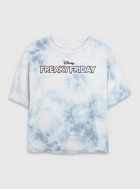 Disney Freaky Friday Logo Tie Dye Crop Womens T-Shirt
