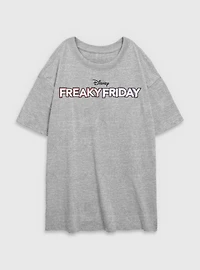 Disney Freaky Friday Logo Womens Oversized T-Shirt