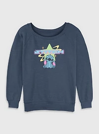 Disney Lilo & Stitch Stars Womens Slouchy Sweatshirt