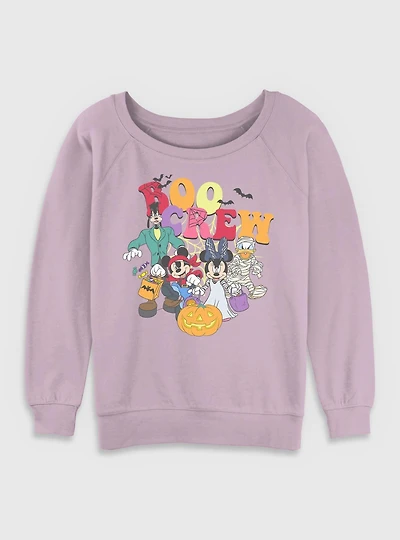 Disney Mickey Mouse & Friends Boo Crew Womens Slouchy Sweatshirt