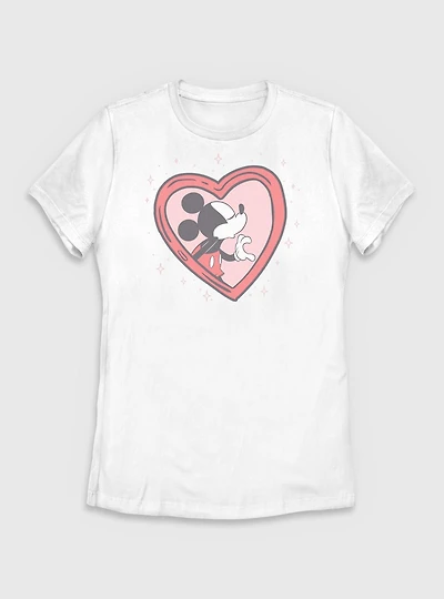 Disney Mickey Mouse Heart Locket Womens T-Shirt