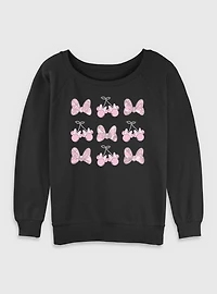 Disney Minnie Mouse Bow Camo Womens Slouchy Sweatshirt
