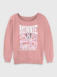 Disney Minnie Mouse 28 Collegiate Womens Slouchy Sweatshirt