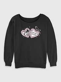 Disney Minnie Mouse Coquette Camo Cowgirl Womens Slouchy Sweatshirt