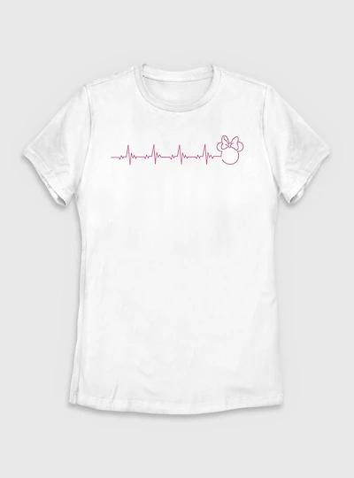 Disney Minnie Mouse Heartbeat Womens T-Shirt