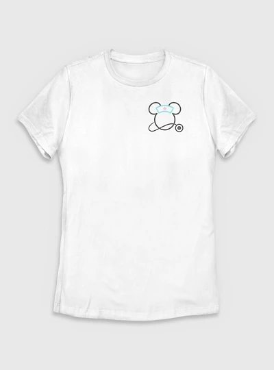 Disney Minnie Mouse Nurse Head Womens T-Shirt
