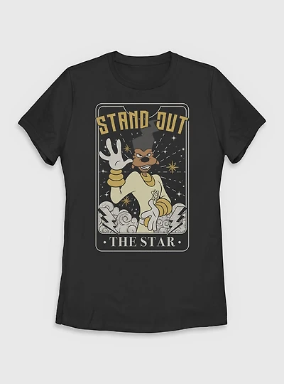 Disney Goofy Powerline Star Tarot Womens T-Shirt