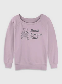 Disney Winnie The Pooh Book Lovers Club Womens Slouchy Sweatshirt