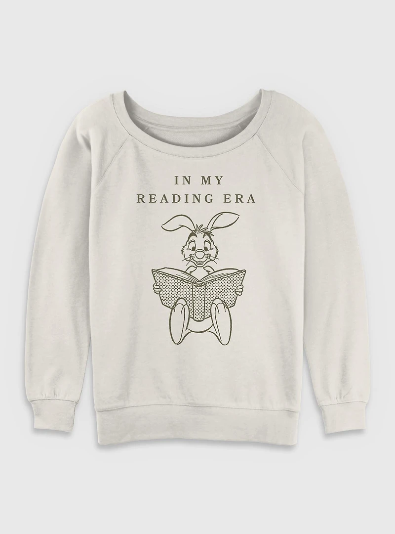 Disney Winnie The Pooh My Reading Era Rabbit Womens Slouchy Sweatshirt