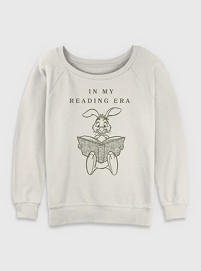 Disney Winnie The Pooh My Reading Era Rabbit Womens Slouchy Sweatshirt