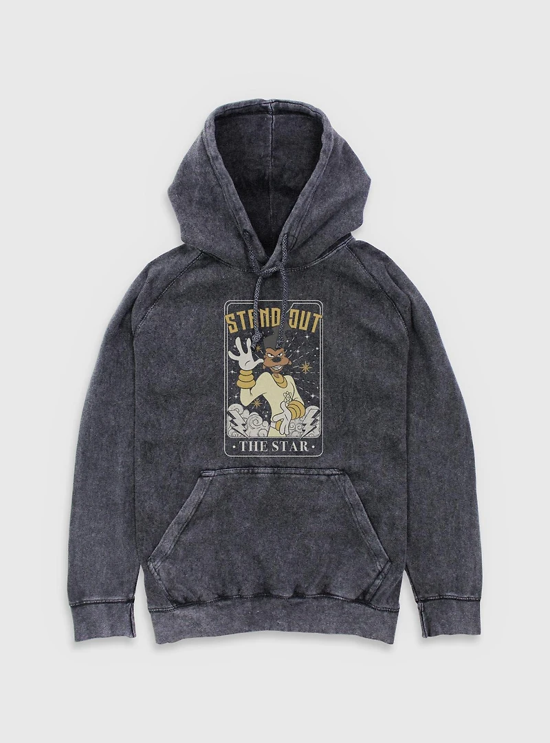 Disney Goofy Powerline Star Tarot Mineral Wash Hoodie