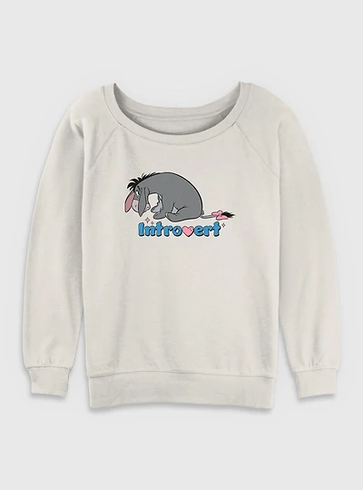 Disney Winnie The Pooh Introvert Eeyore Womens Slouchy Sweatshirt