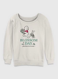 Disney Winnie The Pooh Blossom Day Womens Slouchy Sweatshirt