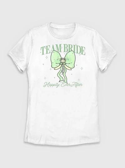 Disney The Princess And Frog Team Bride Happily Ever After  Womens T-Shirt