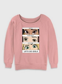 Disney Princesses Let's Go Girls Womens Slouchy Sweatshirt