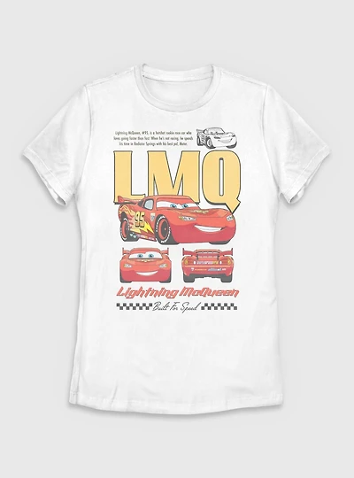 Disney Pixar Cars Lighting McQueen Poster Womens T-Shirt