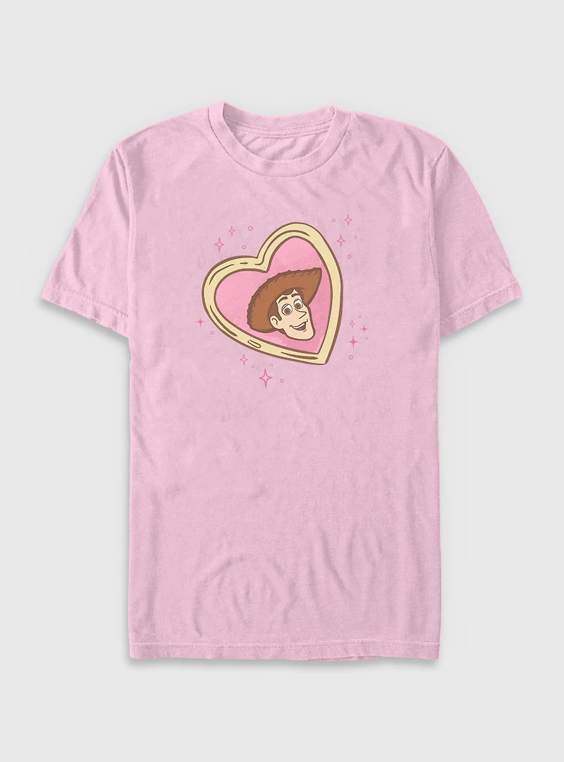 Disney Pixar Toy Story Woody Heart Locket Garment Dye T-Shirt
