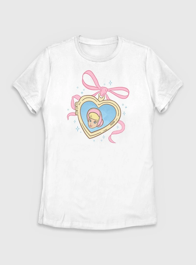Disney Pixar Toy Story Bo Peep Heart Locket Womens T-Shirt