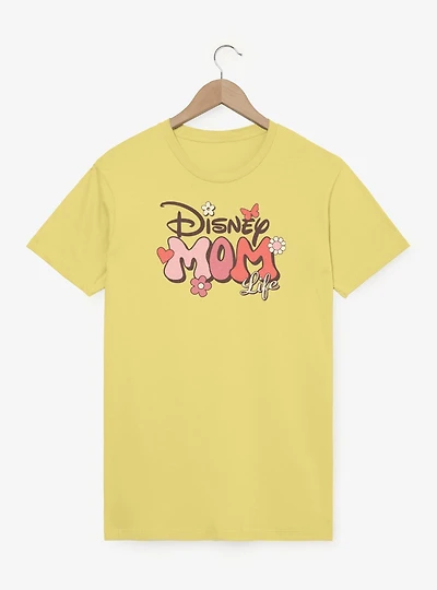 Disney Mom Life Retro Flowers Garment Dye T-Shirt