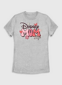 Disney Mom Life Retro Flowers Womens T-Shirt