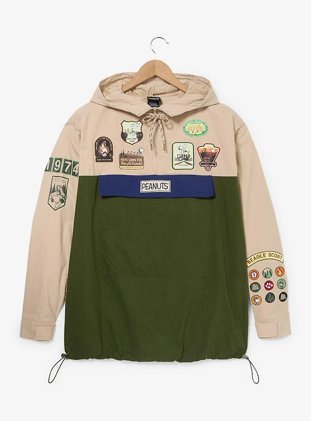 Peanuts Beagle Scouts Badges Color Block Windbreaker - BoxLunch Exclusive