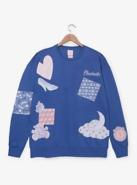 Disney Cinderella Patchwork Icons Women's Crewneck - BoxLunch Exclusive