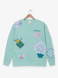 Disney Aladdin Jasmine Patchwork Icons Women's Crewneck - BoxLunch Exclusive